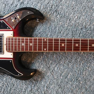 Vintage 1960s Teisco MIJ Early Hoshino Gakki Ibanez Maxitone 3 Pick UP Claw Shape Guitar Rare image 5