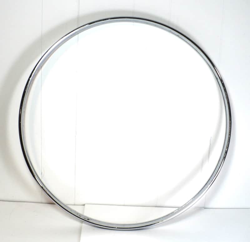 22" Bass Drum Hoop / Chrome with Black Wrap Inlay image 1