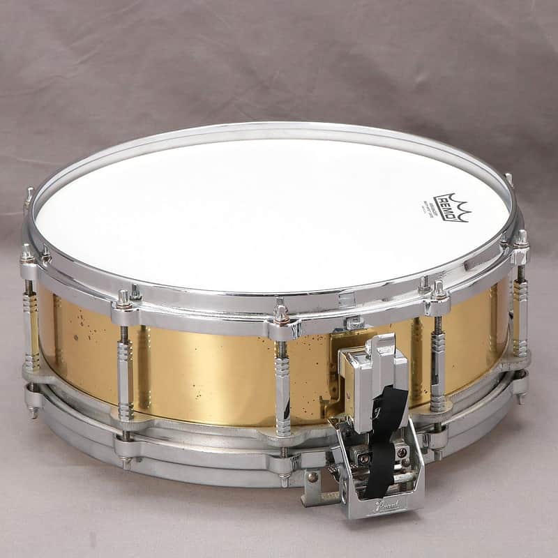 Pearl B-914 Free-Floating Brass 14x5" Snare Drum (1st Gen) 1983 - 1991 image 3