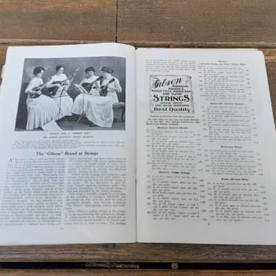 Vintage 1914 Gibson Full-Line Catalog "I"! Extremely Rare, Original Case Candy, Paperwork! Guitar, Mandolin, Harp Guitar! image 10