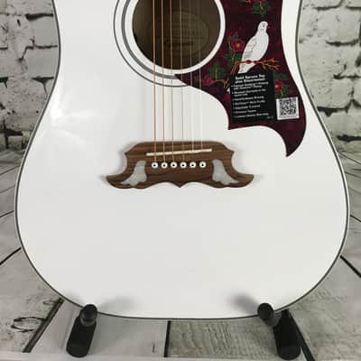 Epiphone Limited Edition Dove Pro Acoustic Electric Guitar – Alpine White image 2