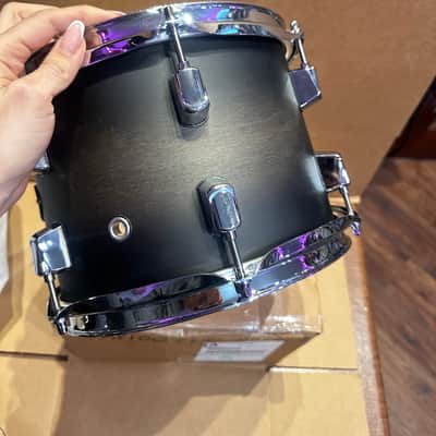 Pearl Decade Maple 10"x7" Tom w/ OPTI-LOC Mount – Satin Black #262 Burst – Used image 2