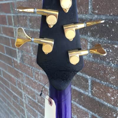 Wizard USA Neck Through Left-y 5 String 90's Purple Bass Not A Spector Make an Offer image 10