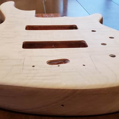 Warmoth G5 Unfinished Bass Body Mahogany w/Flame Maple Top 5 String image 3