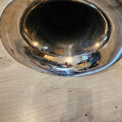 Helicon Eb Tuba Soviet 3 Valves Brass Pipe Wind Instrument Horn USSR Vintage and Rare image 10