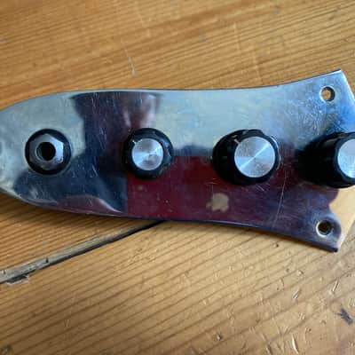 1970s Vintage Satellite Jazz Bass Guitar Control Plate image 1
