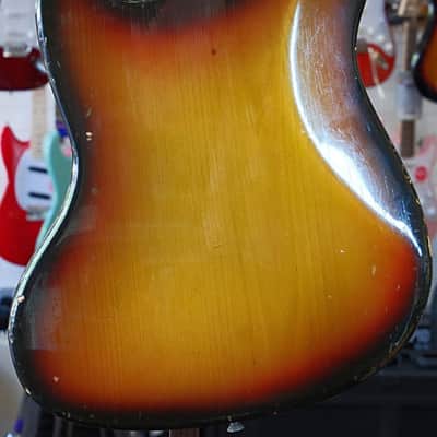 Fender 1973 Jazz Bass, Black-Block Markers, 3-Color Sunburst (Pre-Owned) image 19