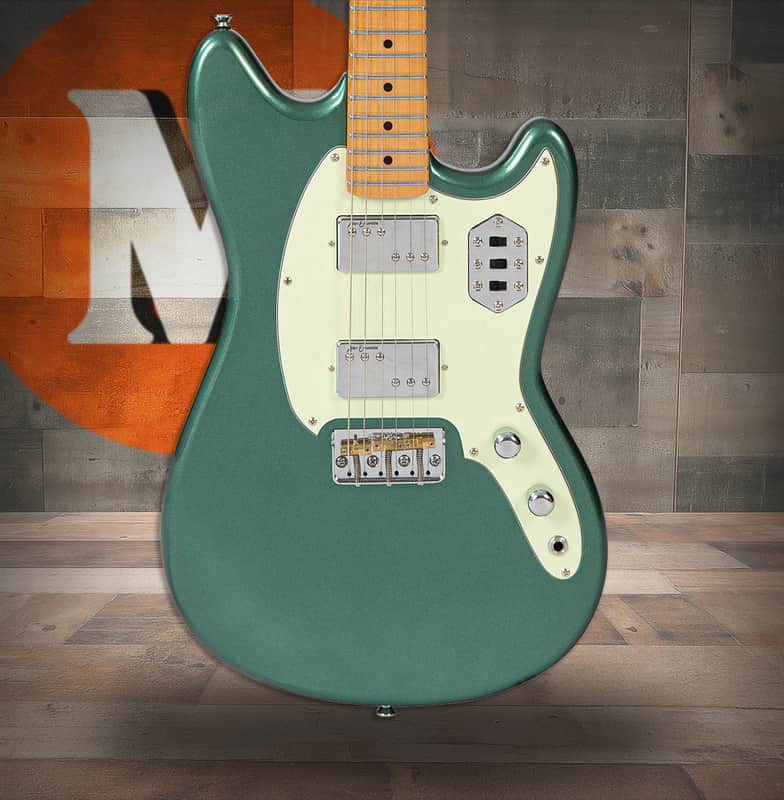 Vintage REVO Series 'Colt HH Twin' Hardtail Guitar - Metallic Sherwood Green (VRCT55MG) image 1