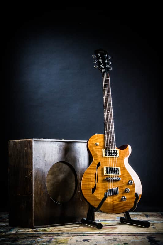Yamaha Aes620hb Semi Hollow Body Electric Guitar 620hb Rare Discontinued image 1