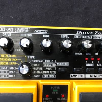 Double pédale Boss OD-20 Overdrive/Distortion Drive Zone avec boite et manuel image 3