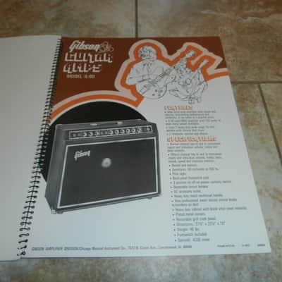 Vintage 1972 Gibson G Series Amplifier Catalog! Original Case Candy, Paperwork! image 8