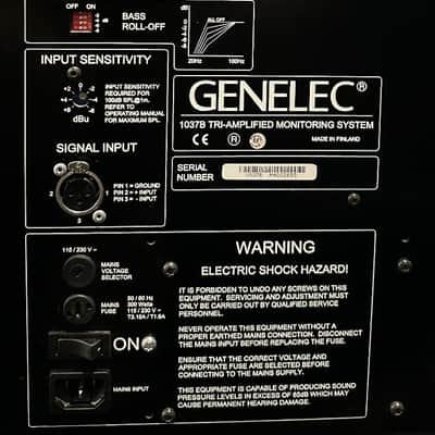 Genelec 1037B (Pair) + Wall Mounts 12" 3-Way Powered Midfield Studio Monitors 1995 - 2003 - Black image 7