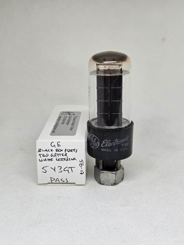 GE 5Y3GT Black Plate Rectifier Single NOS 5Y3 image 1