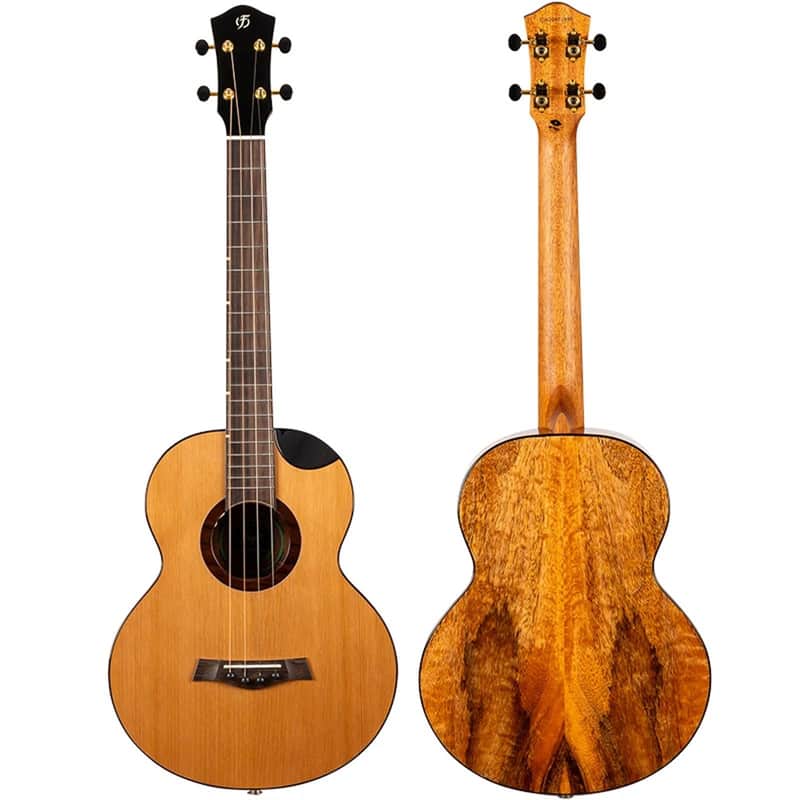 Flight Lily EQ-A Princess Series Solid Cedar Top Mahogany Neck Steel 4-String Acoustic Baritone Ukulele w/Padded Gig Bag & Pickup image 1