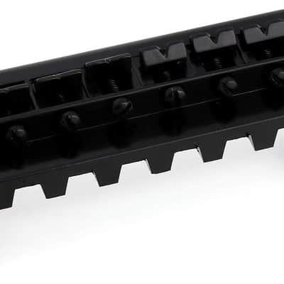Tune-O-Matic Wraparound Bridge Stop Tailpiece Wrap Around Adjustable Combination Saddle Bridge Tailpiece for 6 String Les Paul LP Style Electric Guitar Parts Full Set Black. image 8