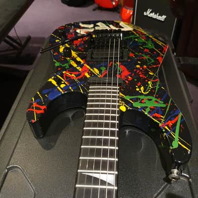 Jackson USA Custom Shop Def Leppard Tour Played Phil Collen Hand-Painted Splatter Signed Guitar PC1 image 16