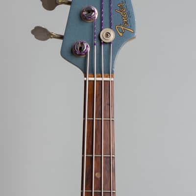 Fender  Jazz Bass Solid Body Electric Bass Guitar (1964/5), ser. #L24522, molded black plastic hard shell case. image 5