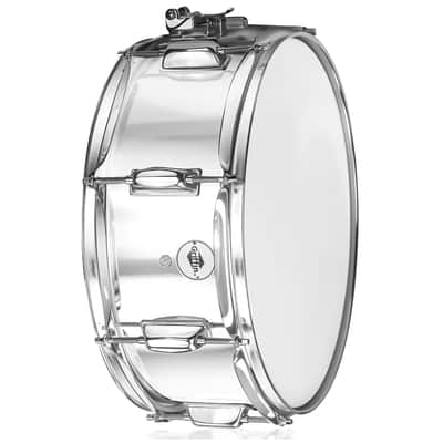 Griffin Metal Snare Drum - 14" x 5 - 5" Steel Chrome Shell - 8 Tuning Lugs & Snare Strainer Percussion Hardware Musical Instrument with Drummers Key for Students & Professionals image 3