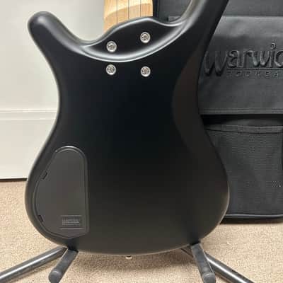 Warwick RockBass Corvette Multi-Scale 5 String Bass Guitar 2025 - Solid Black Satin image 4