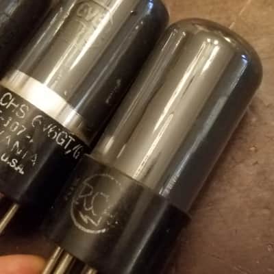 RCA etc. ONE (1) VT-107A Beam Power AT1000 TESTED Vacuum Tubes greyglass WWII era 6V6 Audio 1938-1946 image 4