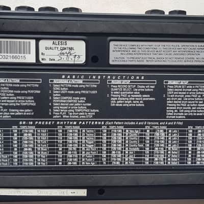 Alesis SR-16 Drum Machine **Vintage Model** 1993 image 3