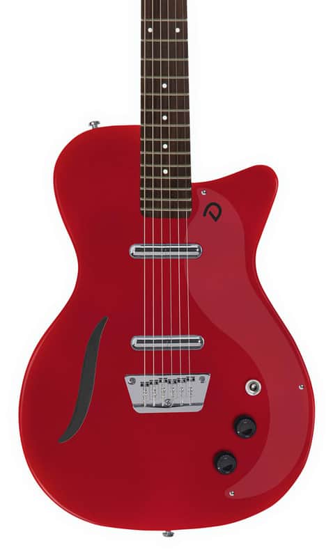 Danelectro '56 Vintage Baritone Electric Guitar (Metallic Red), New D56VBAR-MR image 1