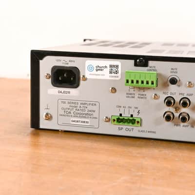 TOA A-724 240-Watt Rackmount Amplifier/Mixer CG010C0 image 9