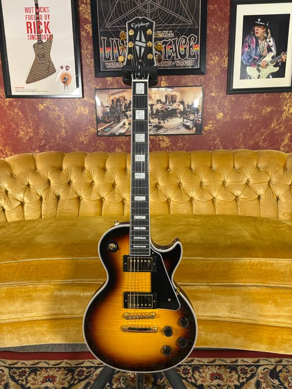 Epiphone Les Paul Custom - Tri-Color Burst w/case image 1