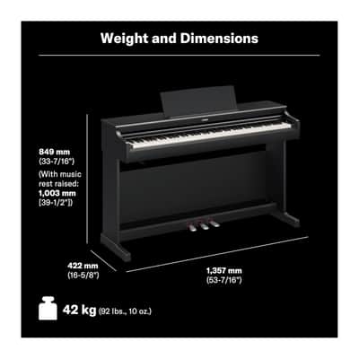 Yamaha Arius YDP-166B Digital Home Piano with Bench (Black Walnut) image 5