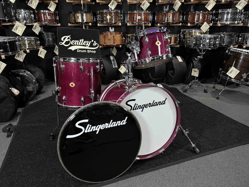 *RARE!* Slingerland StudioKing 3-Piece 12/14/18 Bop Drum Kit Set in Plum Gloss Lacquer w/ Upgraded Die-Cast Hoops image 1