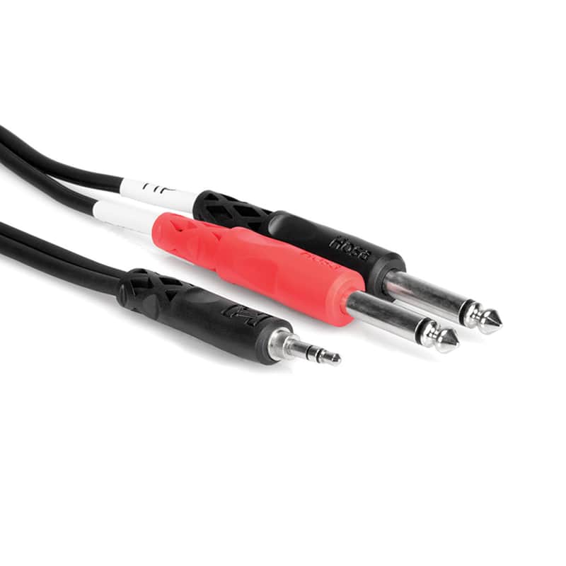 Hosa CMP159 CMP-159 3.5mm TRS to Dual 1/4" TS Stereo Breakout - 10' image 1