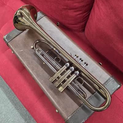 Monette Style Trumpet ( Copy) Refinished - Smoke Black Brass image 8