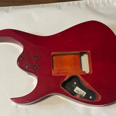 2003 Korean Ibanez RG320FM Orange Flame Maple Guitar Body Floyd Ready image 13
