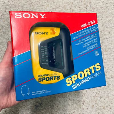 [Rare Box] Sony WM-AF59 Walkman Cassette Player, Beautiful Yellow, Working ! image 1