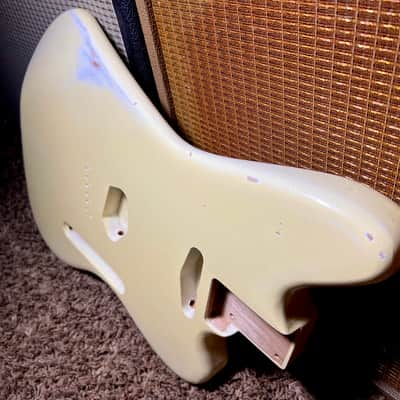 Relic Fender Telemaster Body Alder Vintage Aged Olympic White Offset Telecaster Nitrocellulose 😍 image 12
