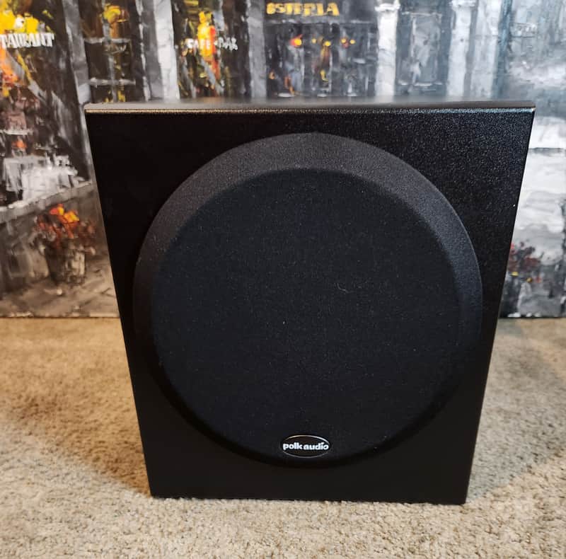 Polk Polk Audio PSW250 compact, powered home theater subwoofer 90s - Black image 1