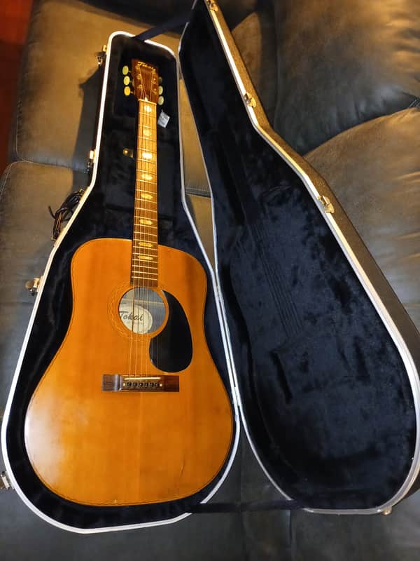 Vintage 1970s Tokai Model 35 Cedar Acoustic Guitar Hard Case Japan image 1