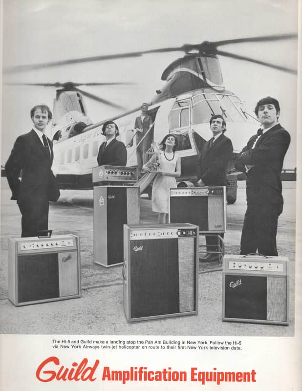 Guild- Amplification Equipment Catalog, 60's, features band called Hi-5 image 1