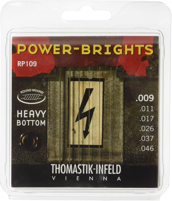 Thomastik-Infeld RP109 Power-Brights Heavy Bottom Electric Guitar Strings Light Top / Heavy Bottom (.009-.046) image 1