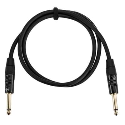 H&A Elite Pro 1/4  Male to 1/4  Male Instrument Cable with Rean Gold Connectors - 3' image 1