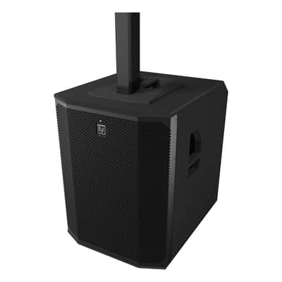 2x EV Electro-Voice EVOLVE 90 Powered Column Speaker Array 18" Sub Pair (Black) image 8