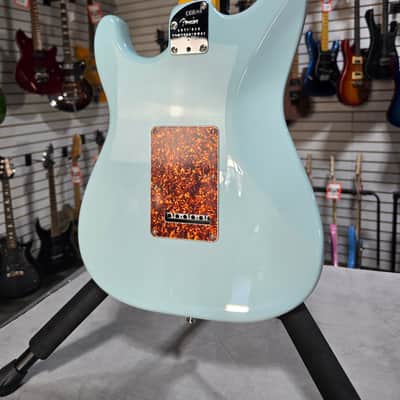 Fender American Professional II Thinline Stratocaster Electric Guitar - Transparent Daphne Blue w/OHSC & PLEK*D #035 image 8
