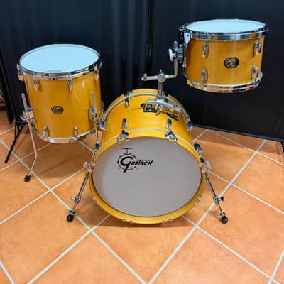 Gretsch USA Custom BOP drumkit 18"-12"-14" 2012 - 2016 - Satin Sun Amber image 2