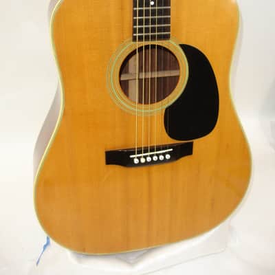 Vintage 70's Aria D-50 Dreadnought Acoustic Guitar, Natural w/ Case image 2