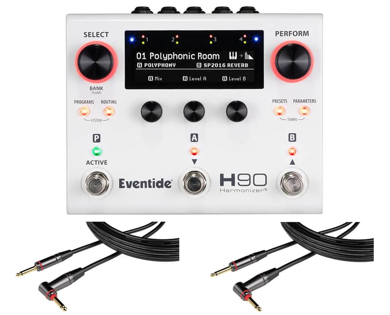 Eventide H90 Harmonizer Pedal + 2x Gator 20' RA Instrument Cable image 1