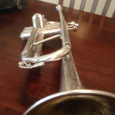 Elkhart 1920s Silver Elkhart Indiana Trumpet 1920s Silver/Satin Silver image 4