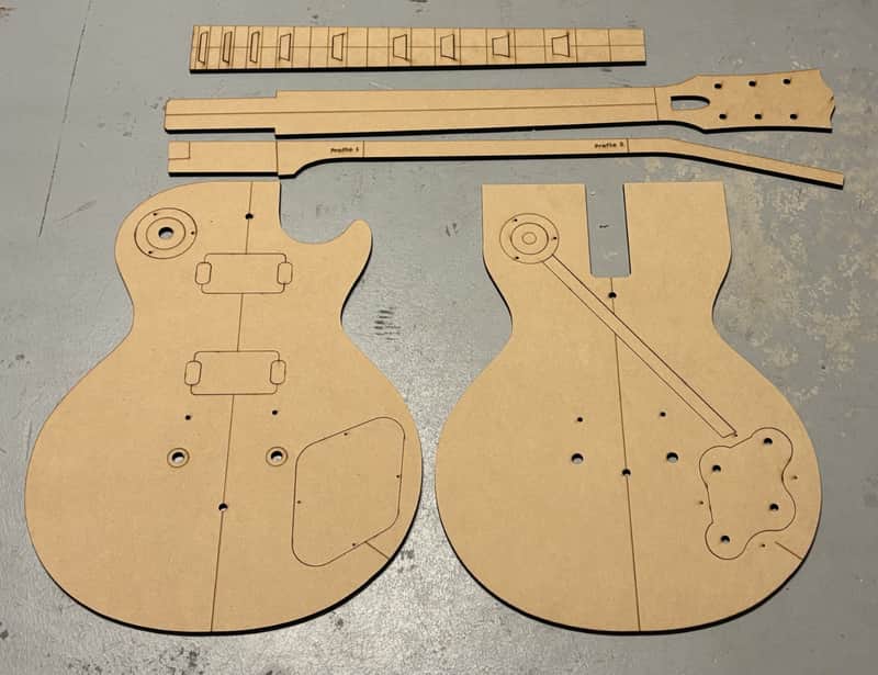 Guitar Building Templates 58-60 Les Paul Standard 1959 Luthier Tools image 1