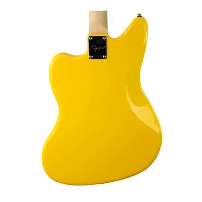 Squier FSR Affinity Jaguar Electric Guitar Vintage Tremolo Short Scale Body (Right Handed, Graffiti Yellow) image 3