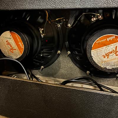 1969 Fender Twin Reverb w/ original Orange Utah Speakers image 2