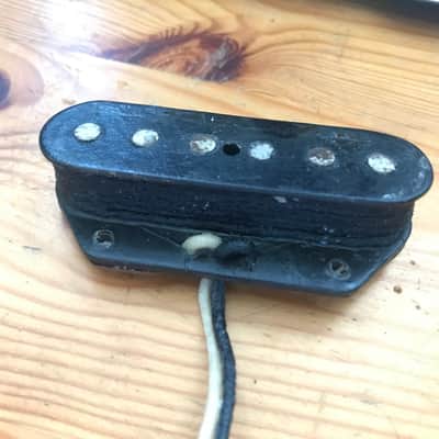 Fender Telecaster / Esquire Pickup Black Bottom Flat Pole Pieces 1950-1955 Black image 2